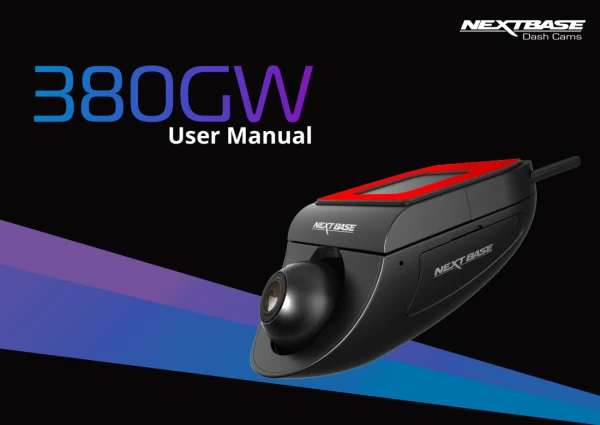 Nextbase 380GW — instrukcja po angielsku