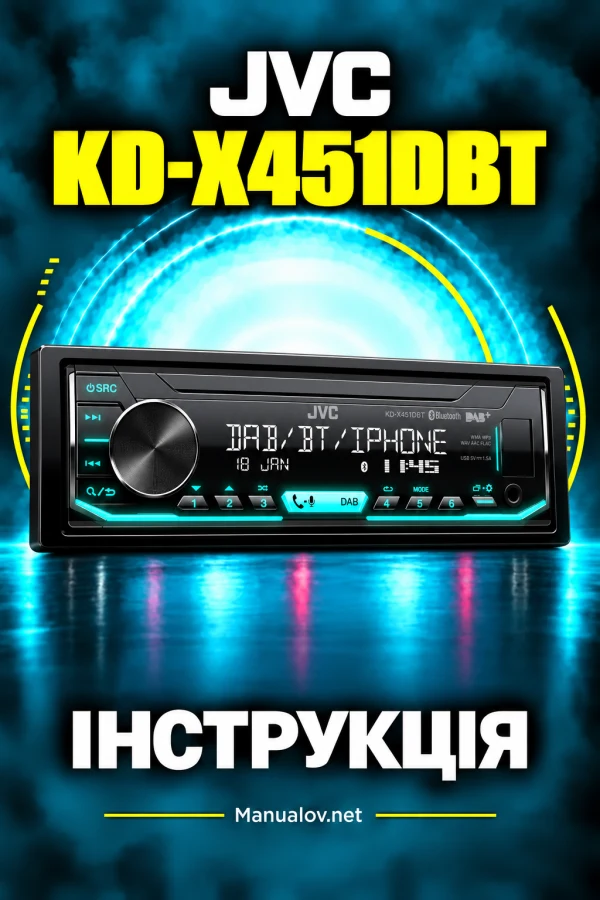 JVC KD-X451DBT — інструкція польською мовою