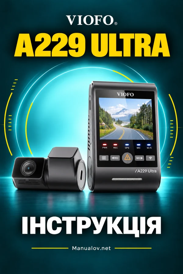 VIOFO A229 Ultra — instrukcja po angielsku