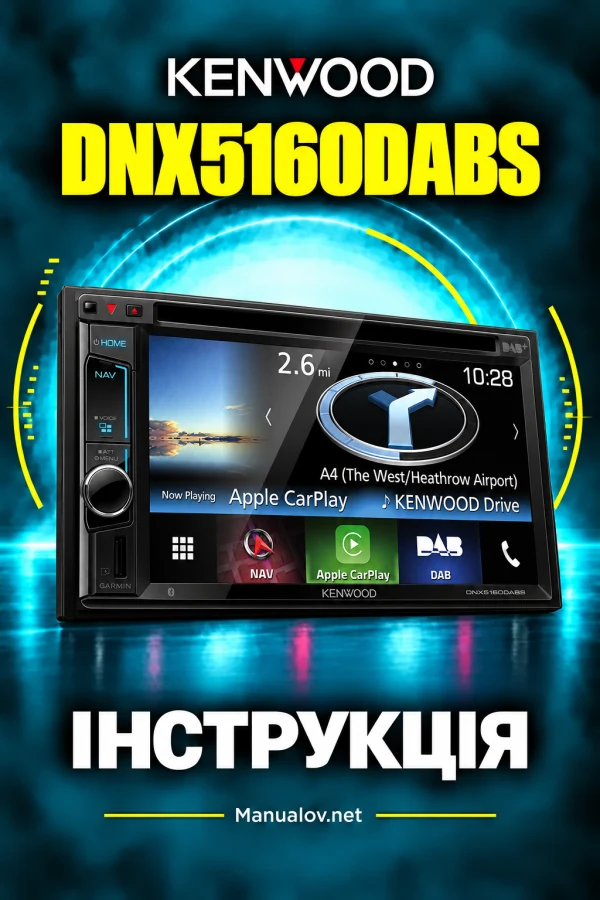 Kenwood DNX5160DABS — instrukcja po angielsku