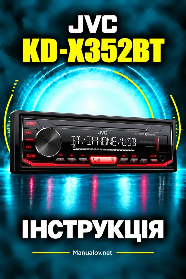 JVC KD-X352BT — instrukcja po angielsku