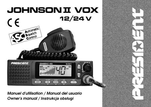 President JOHNSON II VOX — instrukcja po polsku