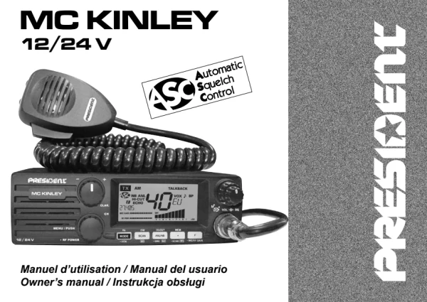 President MC KINLEY — instrukcja po polsku