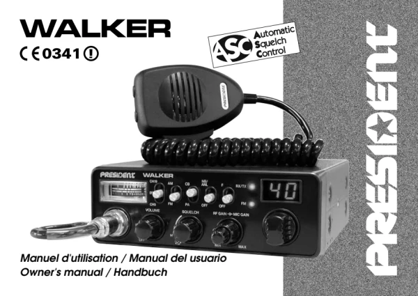 President WALKER ASC — instrukcja po angielsku