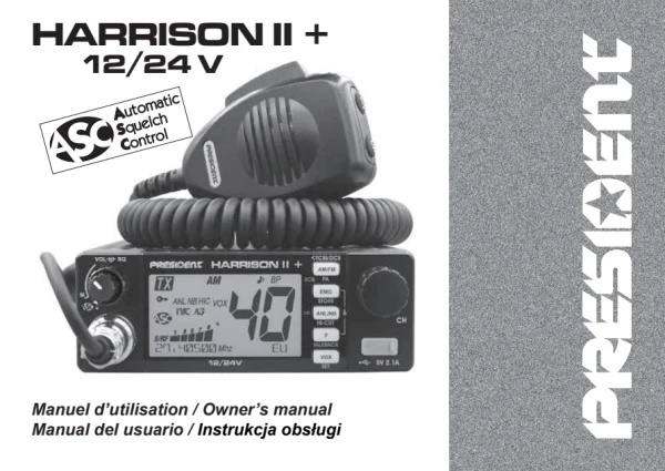 President HARRISON II+ — instrukcja po polsku