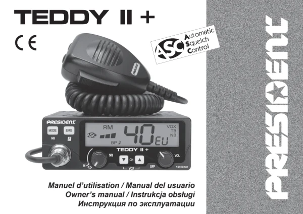President TEDDY II+ — instrukcja po polsku