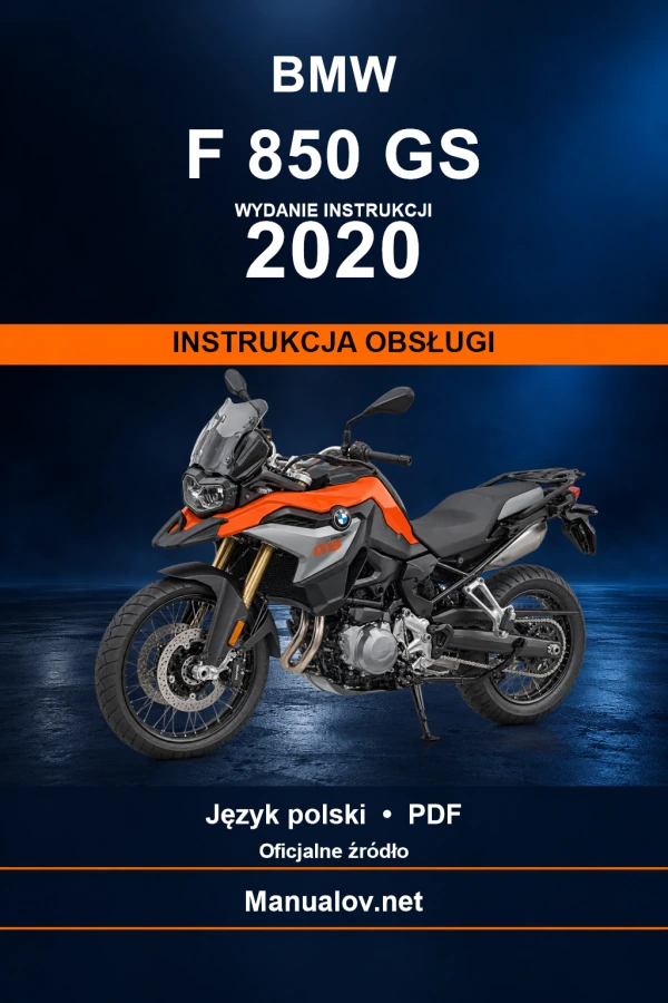 BMW F 850 GS — видання 2020 — інструкція з експлуатації