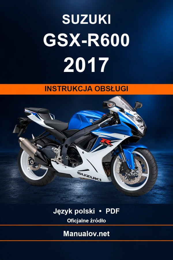 Suzuki GSX-R600 2017 — інструкція з експлуатації