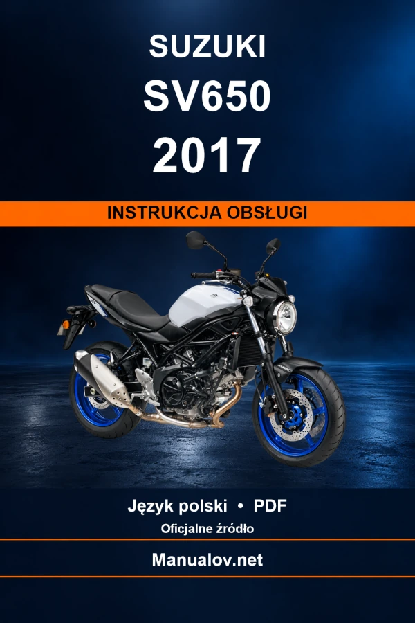 Suzuki SV650 2017 — інструкція з експлуатації