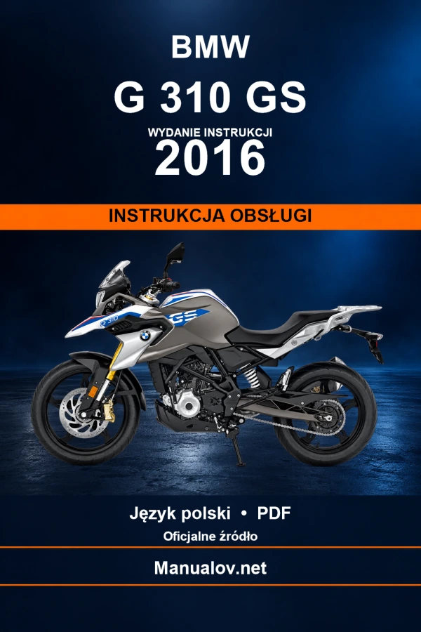 BMW G 310 GS — видання 2016 — інструкція з експлуатації