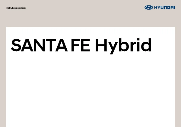 Instrukcja obsługi Hyundai Santa Fe IV TM Hybrid — MY2021