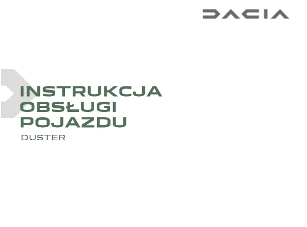 Instrukcja obsługi Dacia Duster III — wydanie 02.2026
