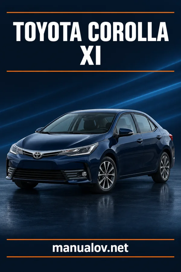 Instrukcja obsługi Toyota Corolla XI, sedan — katalog 11.2017