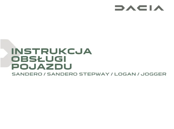 Інструкція з експлуатації Dacia Logan III — спільний посібник — видання 10.2023