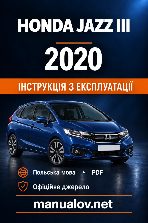 Instrukcja obsługi Honda Jazz III, benzyna — MY 2020