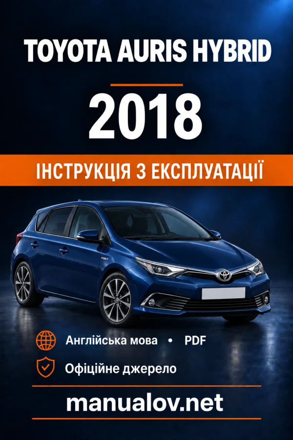 Instrukcja obsługi Toyota Auris II Hybrid, hatchback — MY 2018