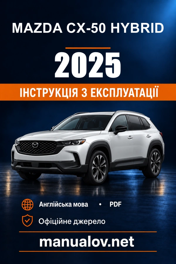 Instrukcja obsługi Mazda CX-50 Hybrid (USA) — MY 2025