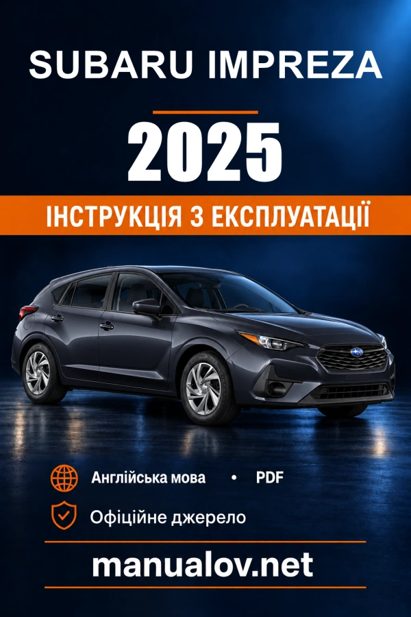 Instrukcja obsługi Subaru Impreza (USA) — MY 2025