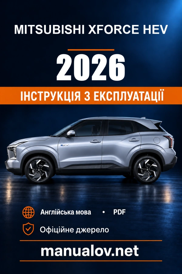 Instrukcja obsługi Mitsubishi Xforce HEV (Tajlandia) — 2026