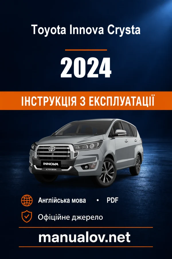 Instrukcja obsługi Toyota Innova Crysta — 2024