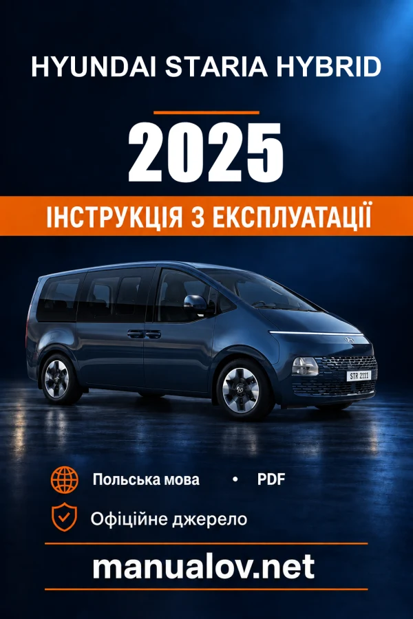 Instrukcja obsługi Hyundai Staria Hybrid — 2025
