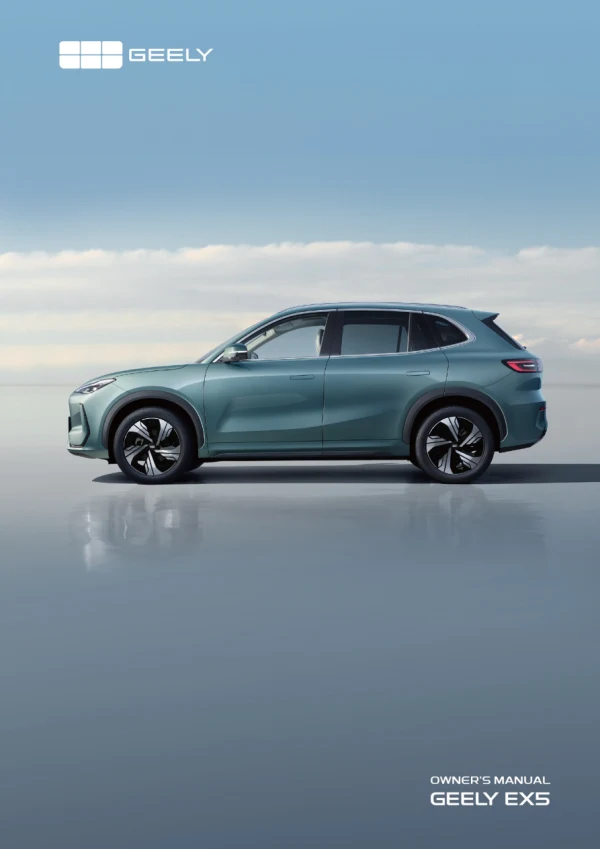 Instrukcja obsługi Geely EX5 — wydanie 07.2025