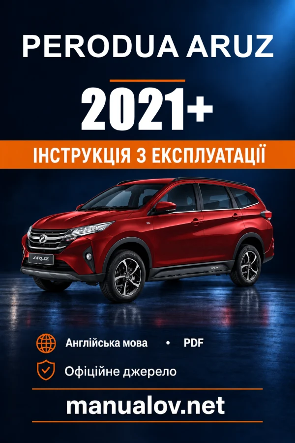Instrukcja obsługi Perodua Aruz — 2021+