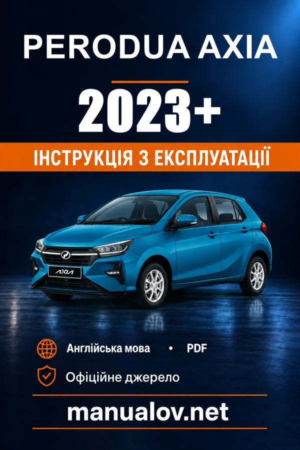 Instrukcja obsługi Perodua Axia — 2023+