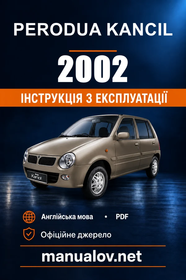 Instrukcja obsługi Perodua Kancil — 2002