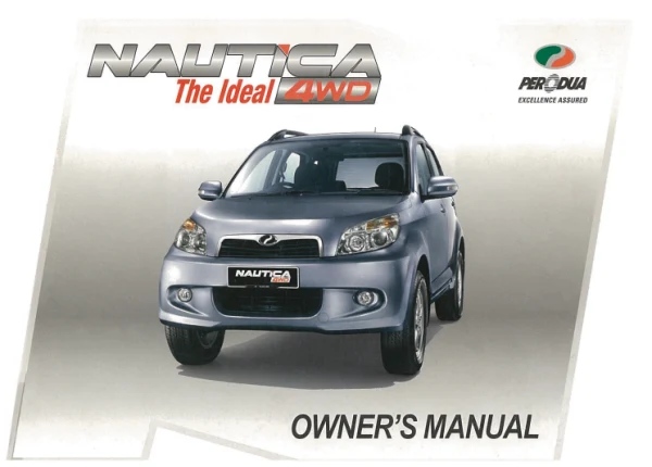 Instrukcja obsługi Perodua Nautica — 2008