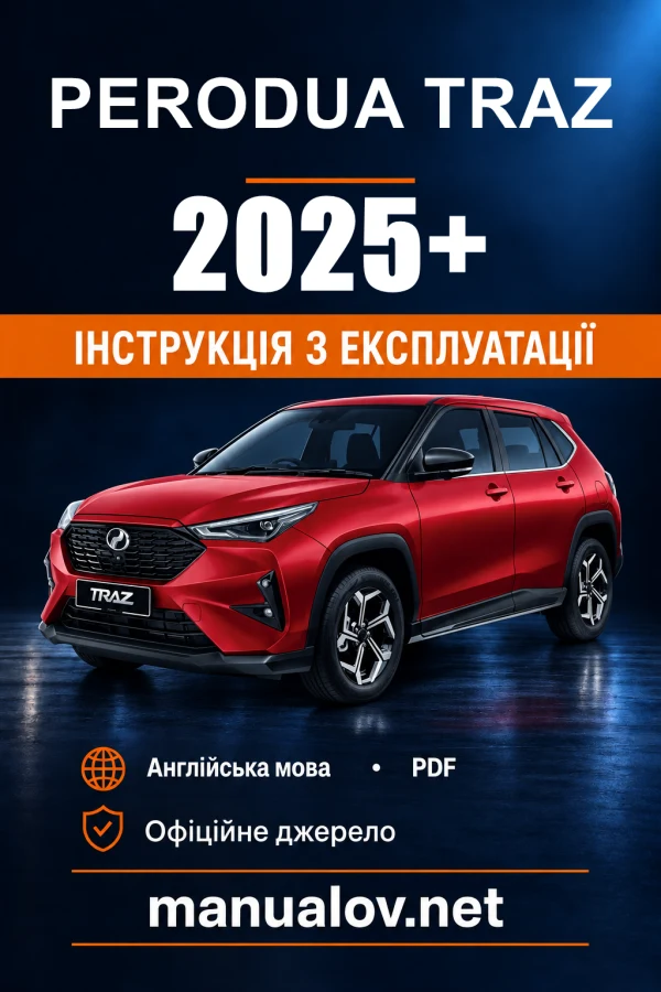 Instrukcja obsługi Perodua Traz — 2025+