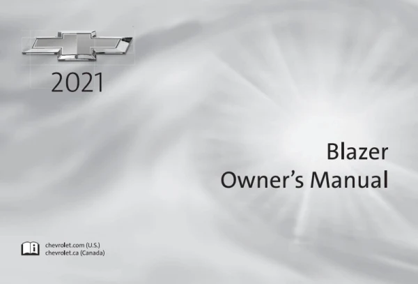 Instrukcja obsługi Chevrolet Blazer — 2021