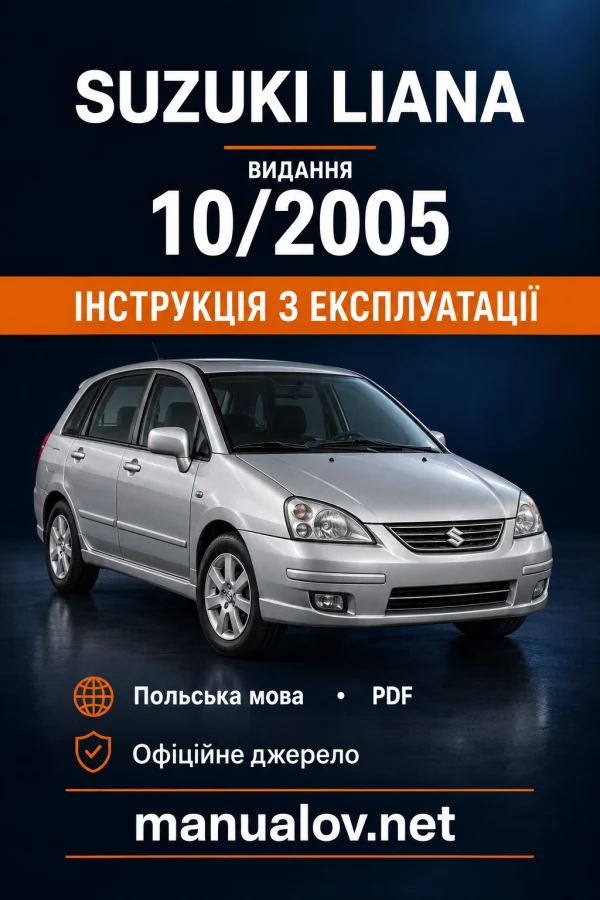 Instrukcja obsługi Suzuki Liana — wydanie 10/2005