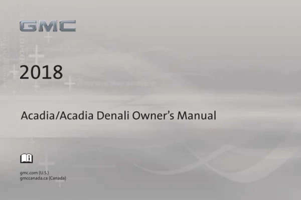 Інструкція з експлуатації GMC Acadia — 2018