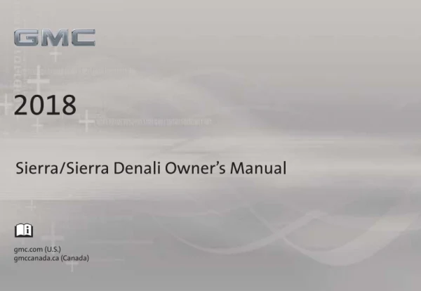 Інструкція з експлуатації GMC Sierra — 2018