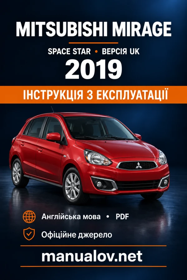 Instrukcja obsługi Mitsubishi Space Star / Mirage — wersja brytyjska — MY 2019