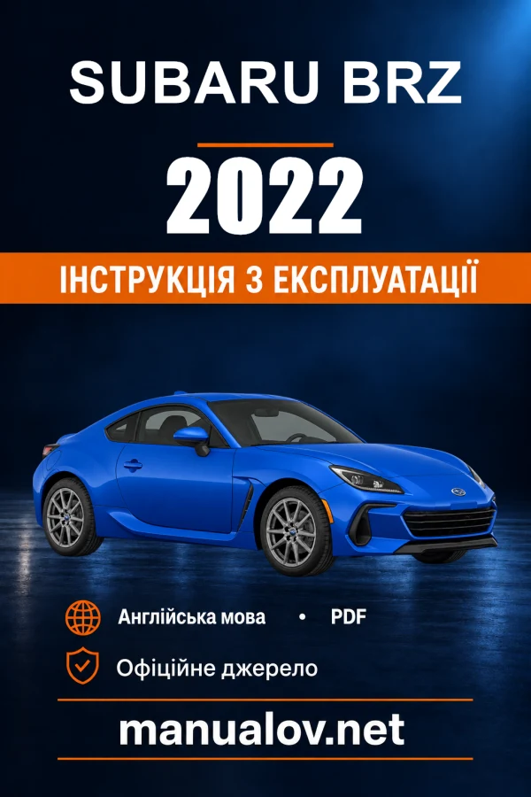 Instrukcja obsługi Subaru BRZ — 2022