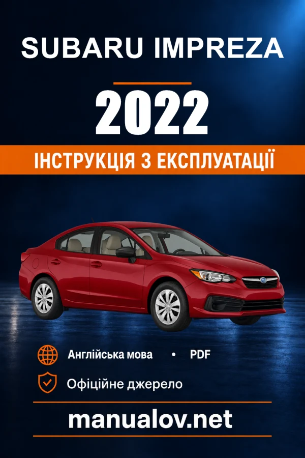 Instrukcja obsługi Subaru Impreza — 2022