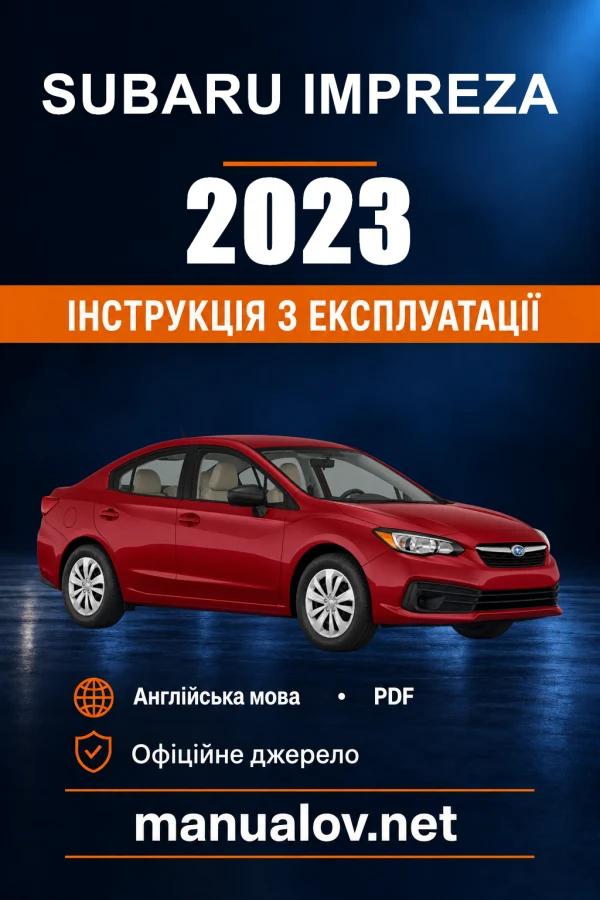 Instrukcja obsługi Subaru Impreza — 2023