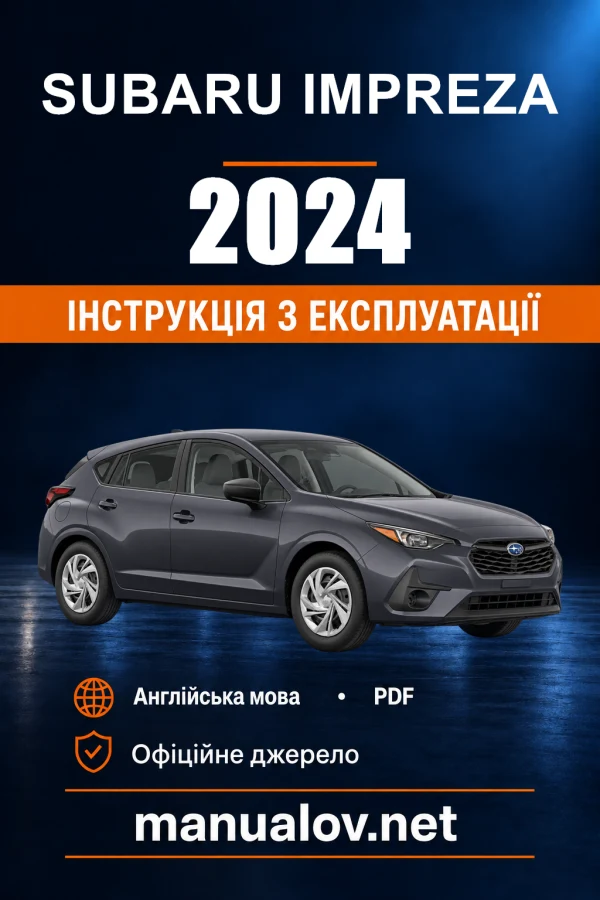 Instrukcja obsługi Subaru Impreza — 2024