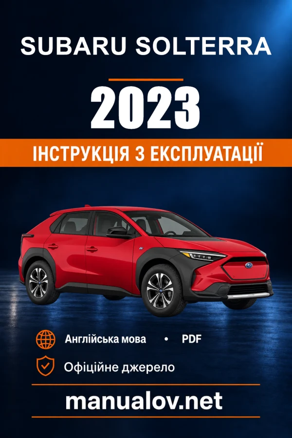 Instrukcja obsługi Subaru Solterra — 2023