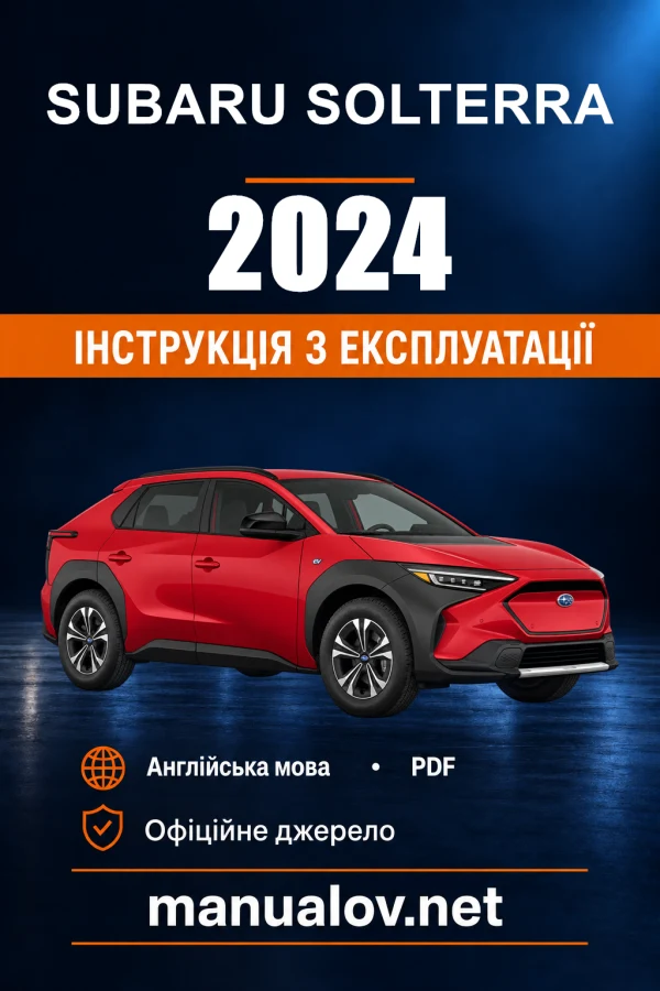 Instrukcja obsługi Subaru Solterra — 2024
