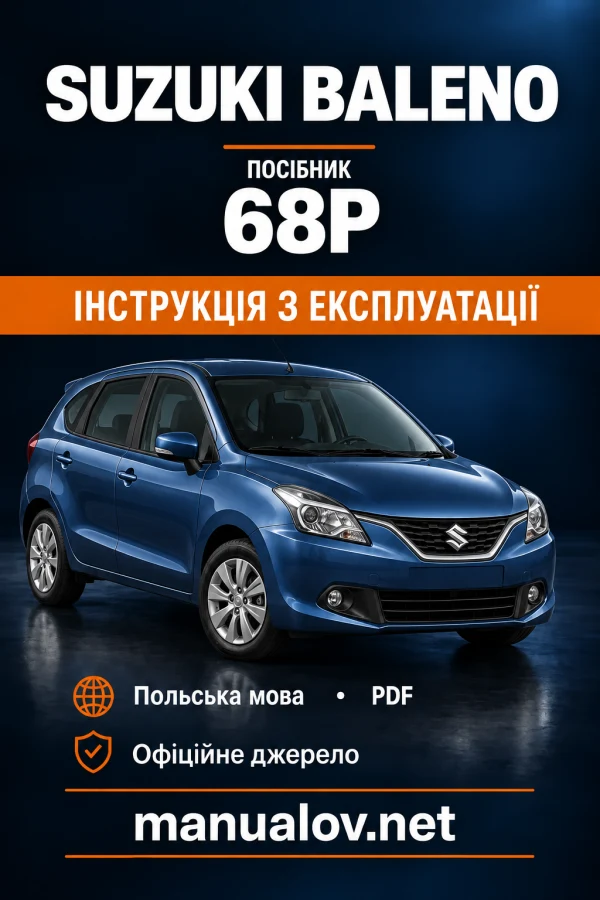 Instrukcja obsługi Suzuki Baleno (68P)