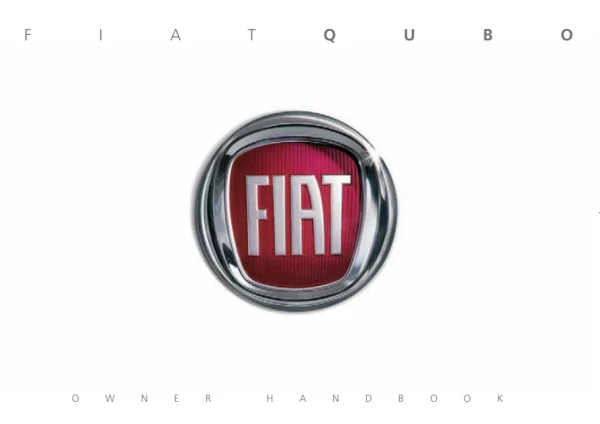 Instrukcja obsługi Fiat Qubo — wydanie 09/2018