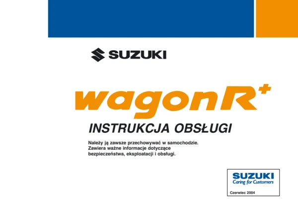 Instrukcja obsługi Suzuki Wagon-R+ — wydanie 06/2004