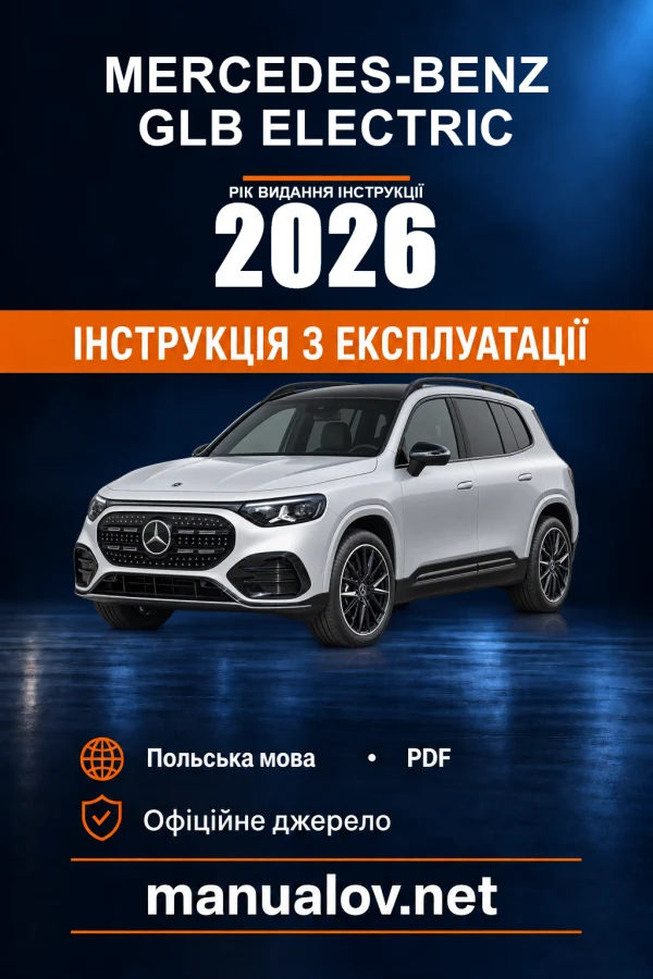 Instrukcja obsługi Mercedes-Benz GLB Electric — wydanie F244 0008 25 — 04/2026