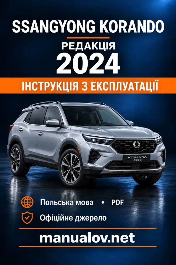 Instrukcja obsługi SsangYong Korando — wydanie 01.04.2024