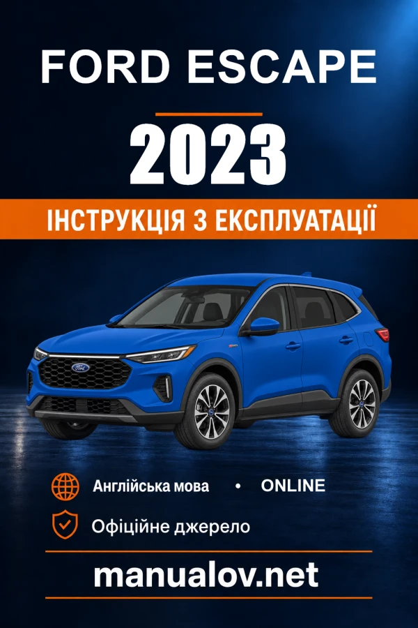 Instrukcja obsługi Ford Escape — 2023