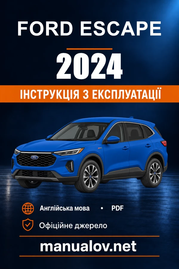 Instrukcja obsługi Ford Escape — 2024