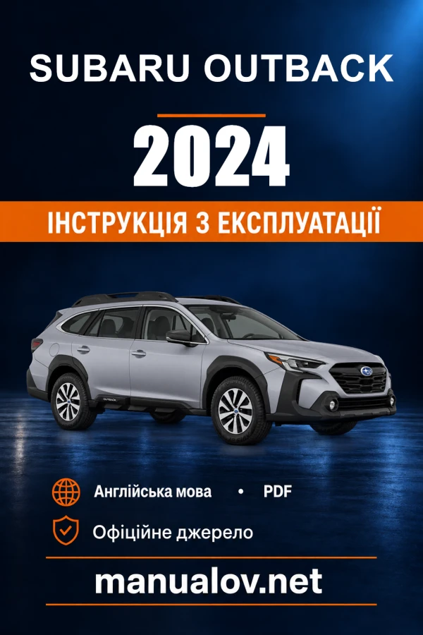 Instrukcja obsługi Subaru Legacy / Outback — 2024
